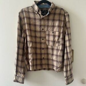 Dairy Boy Hannover flannel shirt maple plaid brown